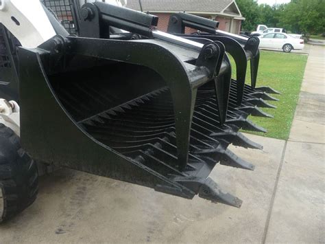 rock grapple for skid steer|grapple bucket for bobcat.